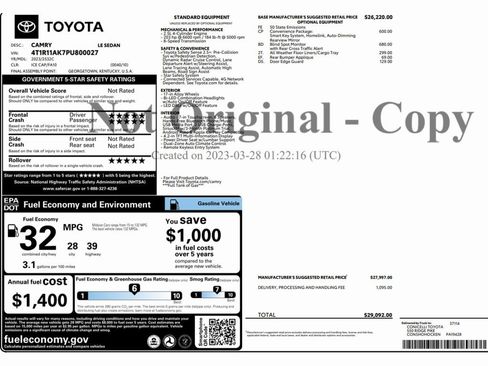 Used 2023 Toyota Camry LE image 2