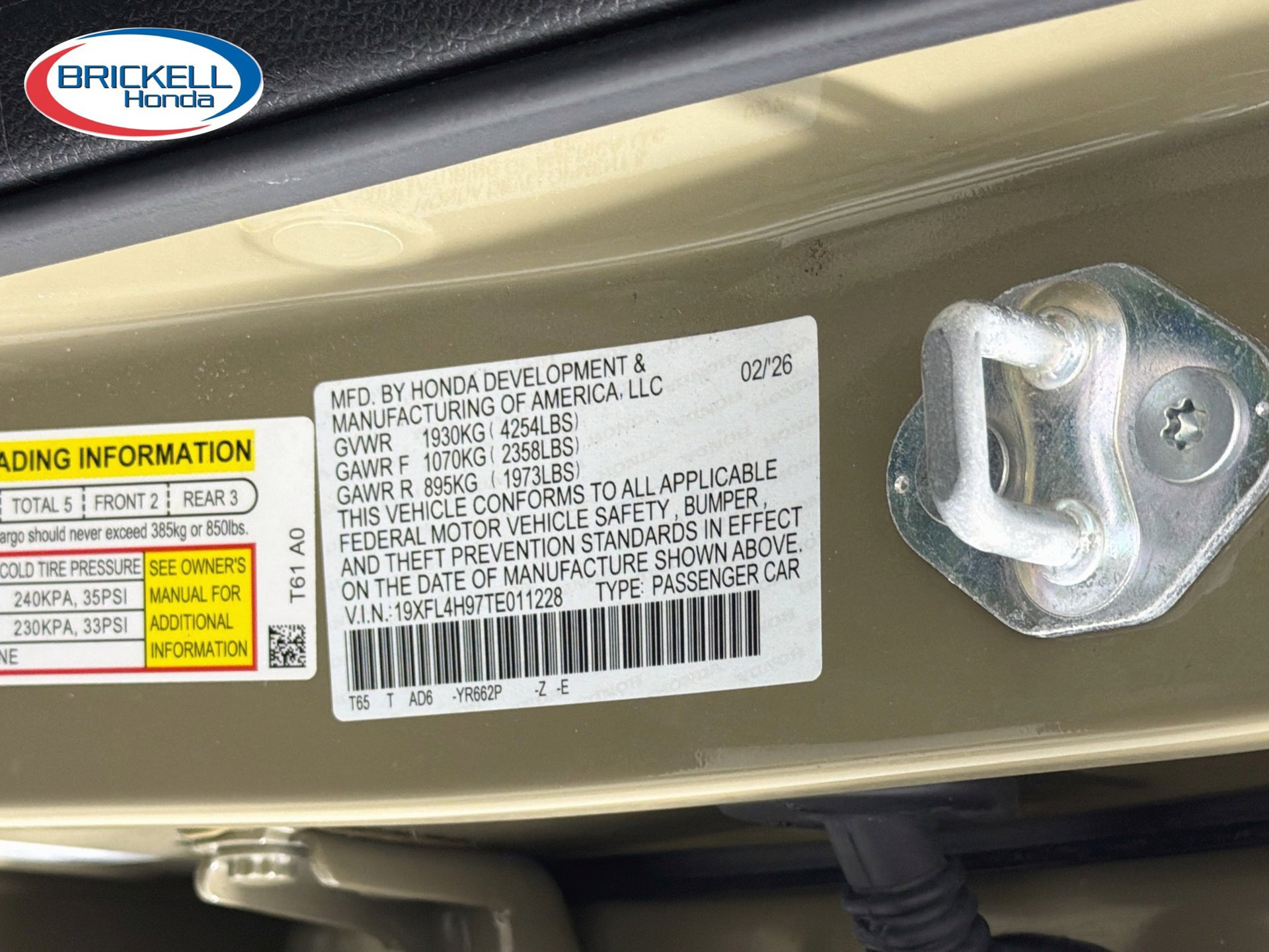 Certified 2026 Honda Civic Sport Touring image 45