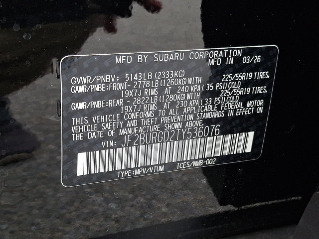New 2026 Subaru Outback Limited XT AWD/4WD image 21