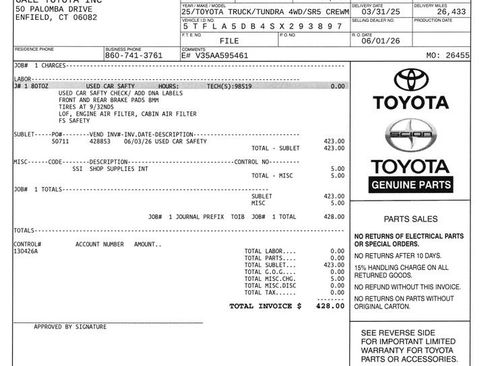 Used 2025 Toyota Tundra SR5 w/ SR5 Convenience Package AWD/4WD image 12