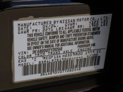 Used 2026 Nissan Sentra SR w/ Floor Mat Package FWD image 20