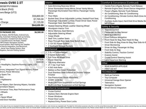 Used 2023 Genesis GV80 2.5T w/ Advanced Package image 43