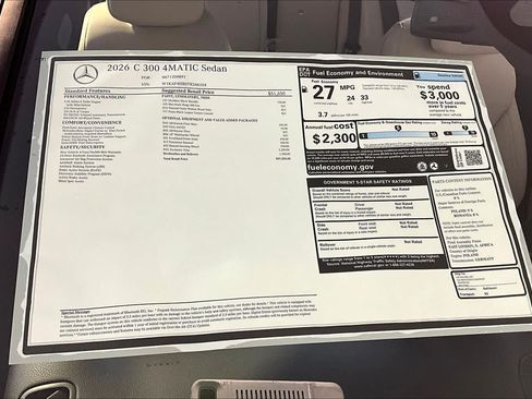 New 2026 Mercedes-Benz C 300 4MATIC Sedan image 18