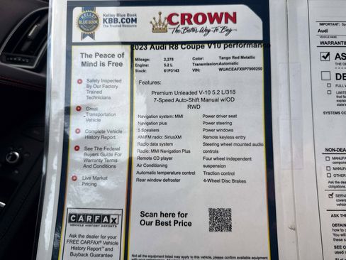 Used 2023 Audi R8 V10 performance image 30