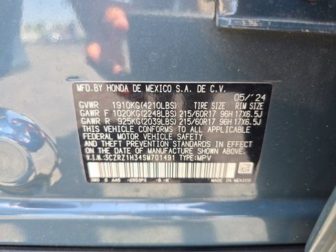 Certified 2025 Honda HR-V LX image 29