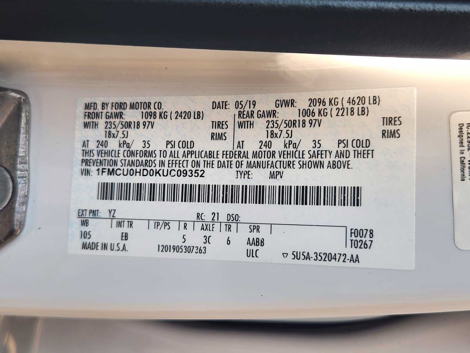 Used 2019 Ford Escape SEL FWD image 33