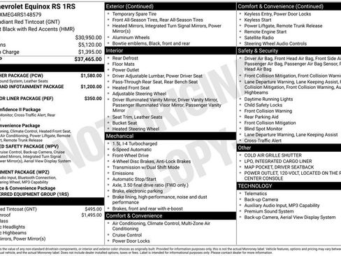 Certified 2024 Chevrolet Equinox RS w/ RS Leather Package image 10