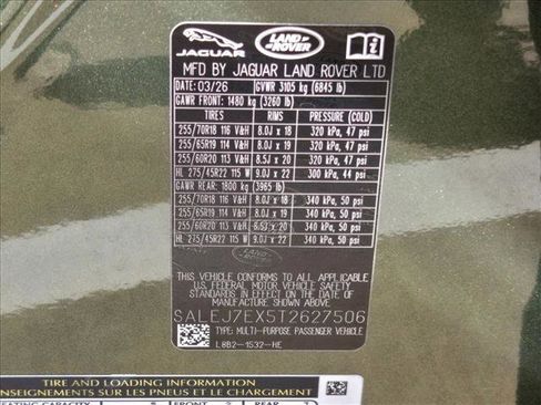 New 2026 Land Rover Defender 110 S AWD/4WD image 18