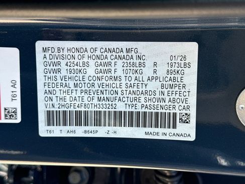 New 2026 Honda Civic Sport image 28