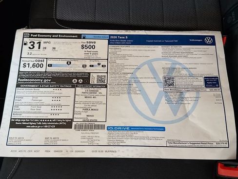 New 2026 Volkswagen Taos S FWD image 19