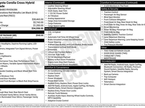 Used 2024 Toyota Corolla Cross AWD Hybrid w/ Moonroof Package image 14