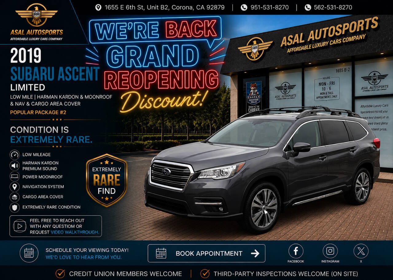 Used 2019 Subaru Ascent Limited w/ Popular Package #2 AWD/4WD image 1