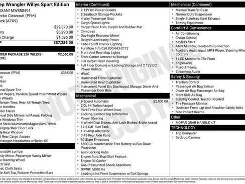 Certified 2021 Jeep Wrangler Sport image 41