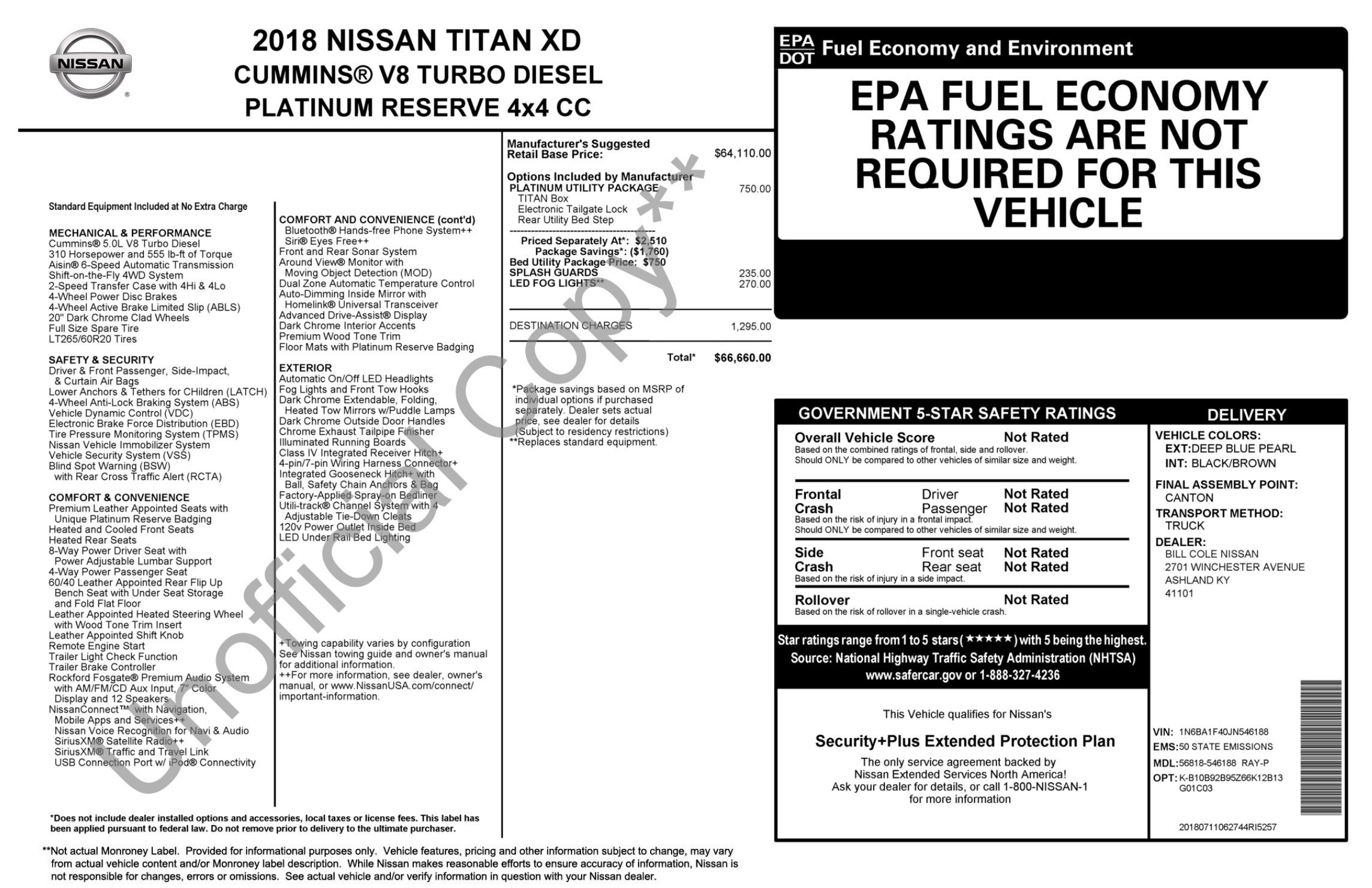 Used 2018 Nissan Titan Platinum Reserve w/ Platinum Utility Package AWD/4WD image 3
