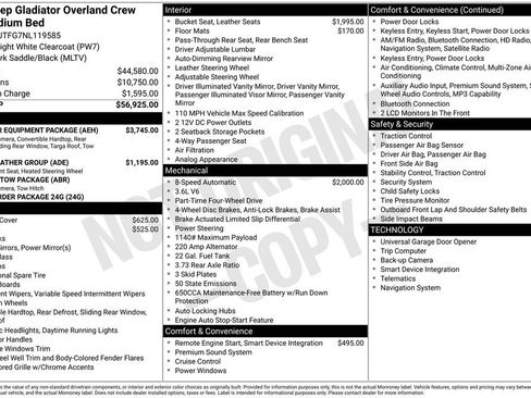 Used 2022 Jeep Gladiator Overland w/ Popular Equipment Package AWD/4WD image 22