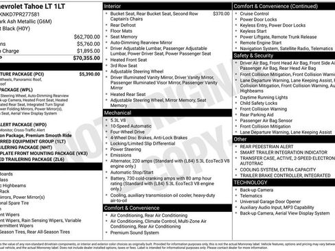 Used 2023 Chevrolet Tahoe LT w/ LT Signature Package image 11