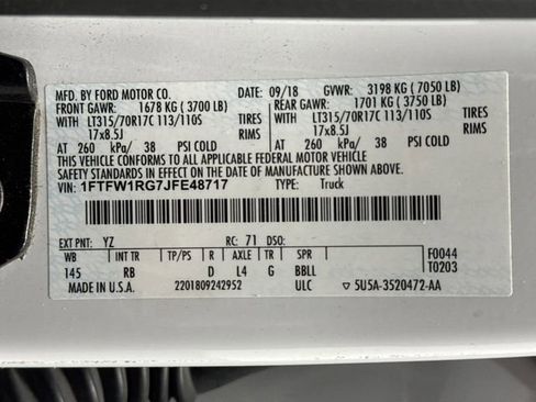 Used 2018 Ford F150 Raptor w/ Equipment Group 802A Luxury image 44