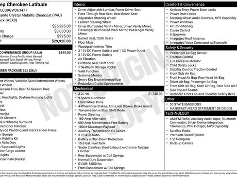 Used 2016 Jeep Cherokee Latitude w/ Safety/Convenience Group image 40