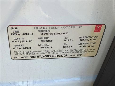 Used 2016 Tesla Model X 75D image 26