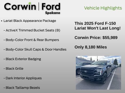 Used 2025 Ford F150 Lariat w/ Equipment Group 502A High AWD/4WD image 6