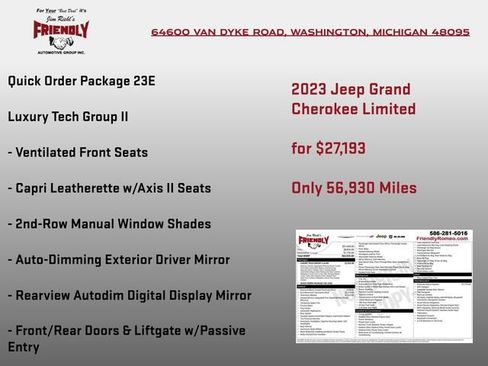 Used 2023 Jeep Grand Cherokee Limited w/ Luxury Tech Group II AWD/4WD image 3
