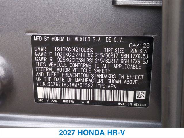 Certified 2027 Honda HR-V LX image 26