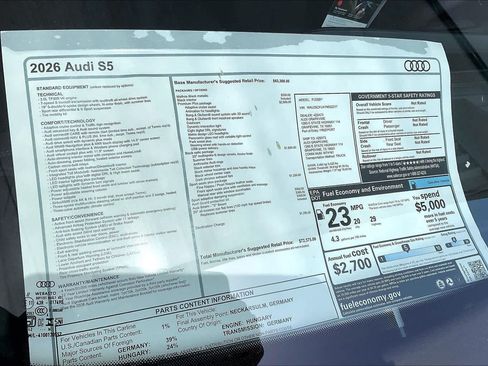 New 2026 Audi S5 Premium Plus AWD/4WD image 19