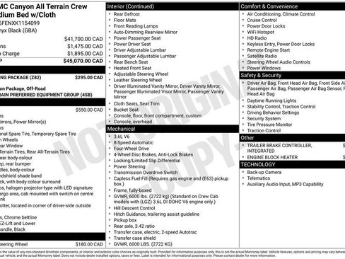 Used 2019 GMC Canyon All Terrain w/ Trailering Package AWD/4WD image 42