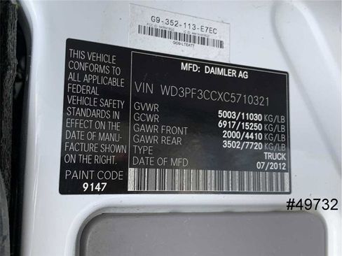 Used 2012 Mercedes-Benz Sprinter 3500 image 19