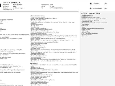 Used 2020 Kia Telluride LX image 4