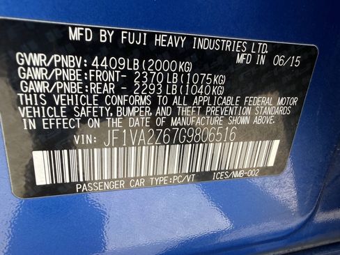 Used 2016 Subaru WRX STI Limited AWD/4WD image 36