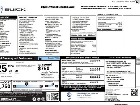 Used 2023 Buick Envision Essence AWD/4WD image 32