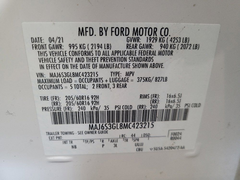 Used 2021 Ford EcoSport SE AWD/4WD image 33
