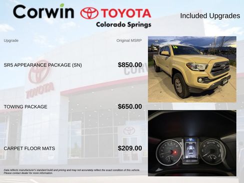 Used 2016 Toyota Tacoma SR5 w/ SR5 Appearance Package (SN) AWD/4WD image 4