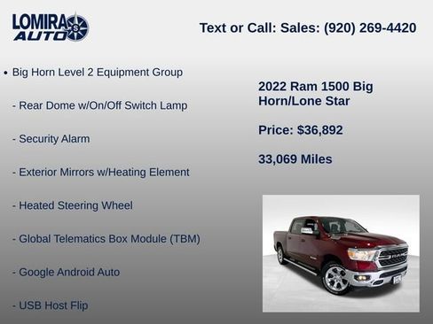 Used 2022 RAM 1500 Big Horn AWD/4WD image 27