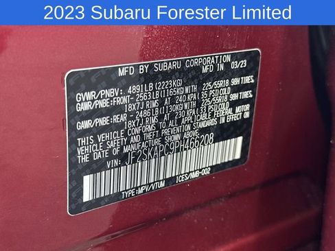 Used 2023 Subaru Forester Limited AWD/4WD image 30