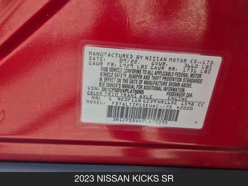 Used 2023 Nissan Kicks SR FWD image 24