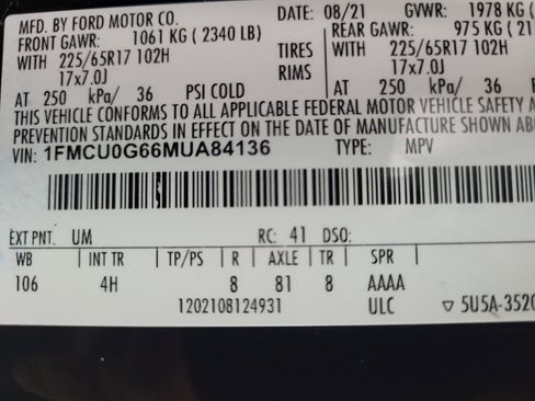 Used 2021 Ford Escape SE image 33