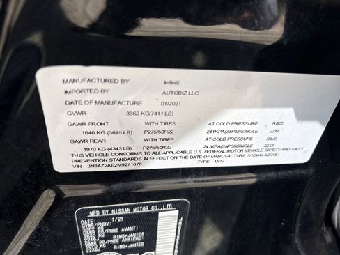 Used 2021 INFINITI QX80 Premium Select AWD/4WD image 30
