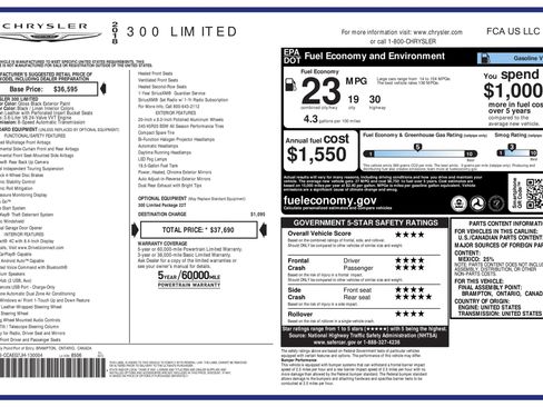 Used 2018 Chrysler 300 Limited RWD image 2