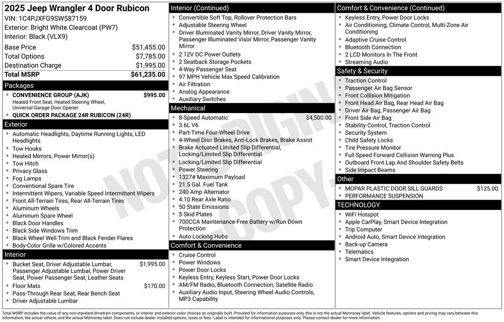 Used 2025 Jeep Wrangler Unlimited Rubicon w/ Convenience Group AWD/4WD image 24