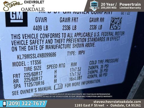 Certified 2022 Chevrolet TrailBlazer ACTIV w/ Sun and Liftgate Package image 38