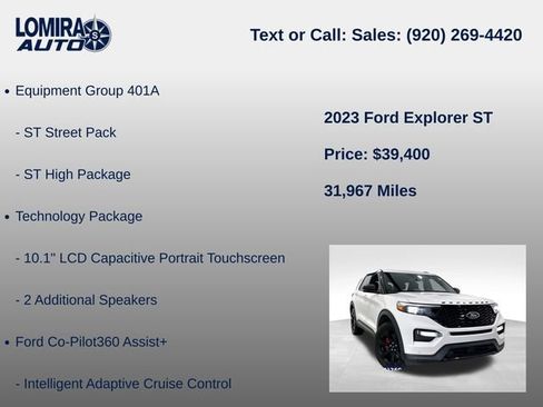 Used 2023 Ford Explorer ST w/ Technology Package AWD/4WD image 8