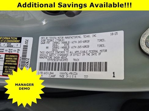 New 2026 Toyota Tundra 1794 Edition AWD/4WD image 21