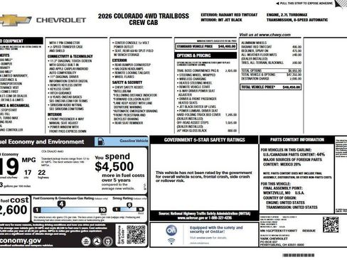 Used 2026 Chevrolet Colorado Trail Boss AWD/4WD image 6