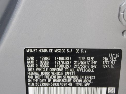 Certified 2019 Honda HR-V LX image 35
