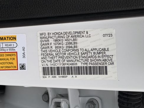 Used 2023 Honda Accord EX image 28