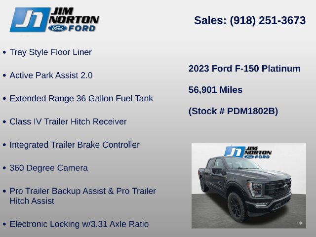 Used 2023 Ford F150 Platinum w/ Equipment Group 701A High AWD/4WD image 16