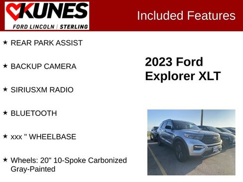 Used 2023 Ford Explorer XLT w/ Equipment Group 202A AWD/4WD image 3