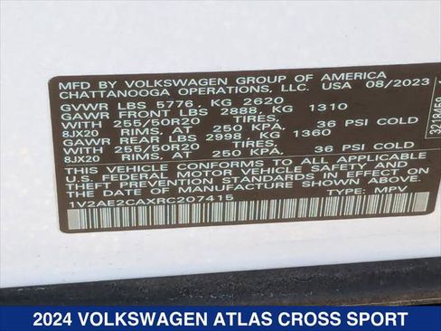 New 2024 Volkswagen Atlas Cross Sport SEL R-Line AWD/4WD image 22